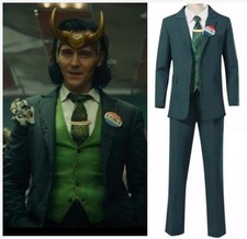 Nuova Stagione 1 Loki Uniforme Abiti Costume Halloween Cosplay Verde Set S-3XL