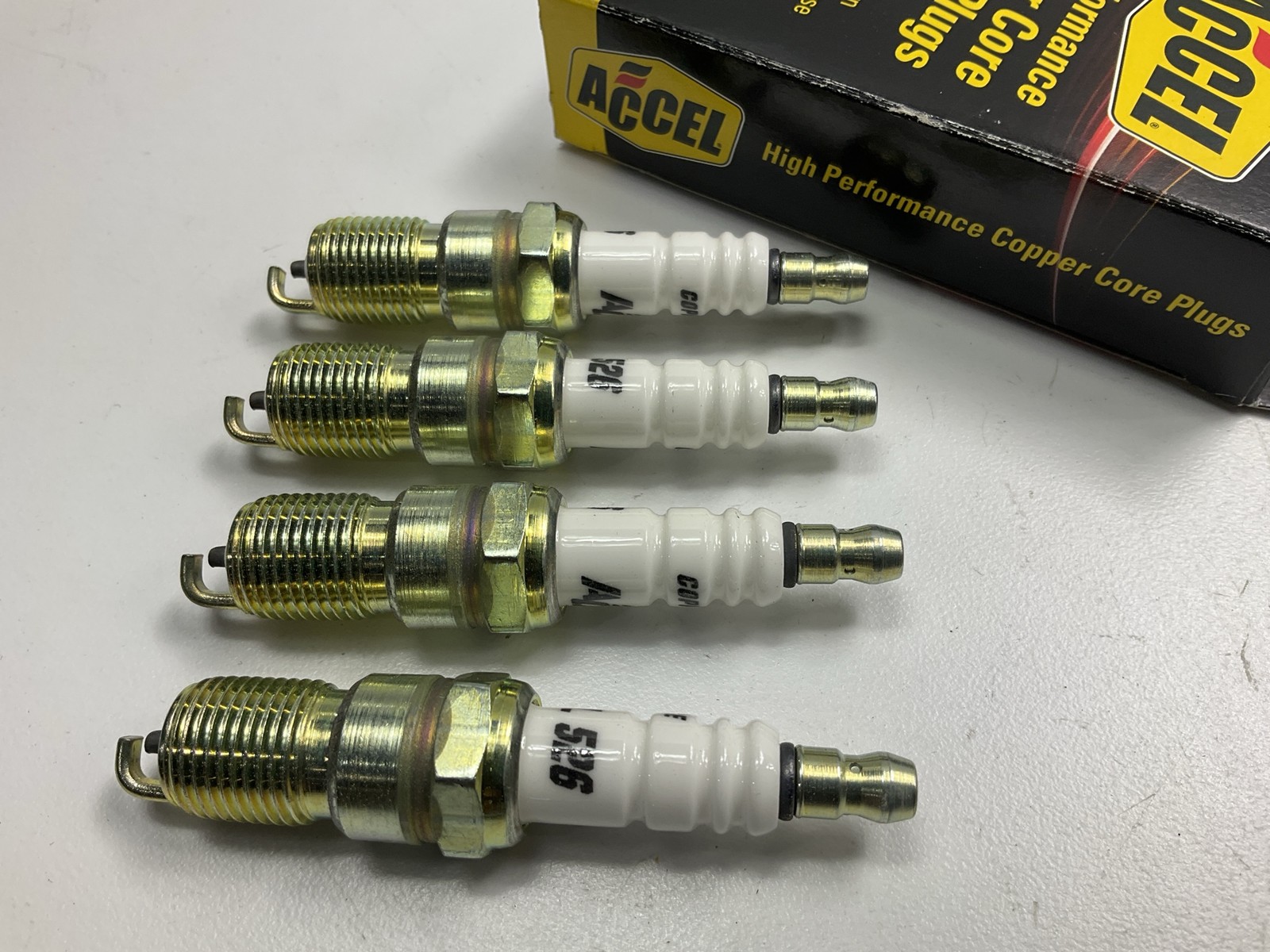 4 ACCEL 0526 U-Groove Resistor Spark Plugs