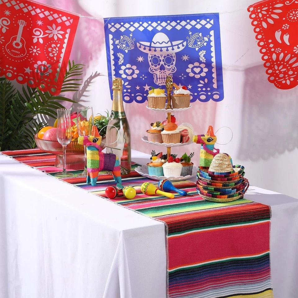 Hungdao 36 piezas decoraciones mexicanas incluyen 6 burros Piñatas sombrero mexicano Foto 4 de 4