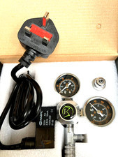 Fish Tank 2 Gauge CO2 Pressure Regulator Bubble Counter Solenoid UK Plug