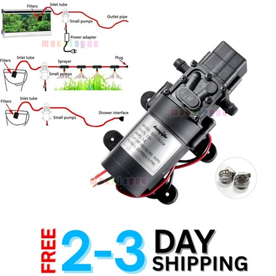 #ad #ad 12V Self Priming Diaphragm Water Pump 1.2 GPM Adjustable Pressure Switch $16.69