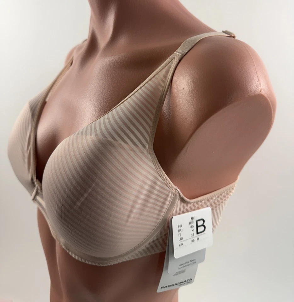Camiseta para mujer Passionata by Chantelle sujetador ligeramente moldeado beige 38B nueva con etiquetas Foto 2 de 4