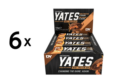 6 x Dorian Yates Nutrition YATES Whey Protein Bar (12x60g) (43,98 EUR/kg)