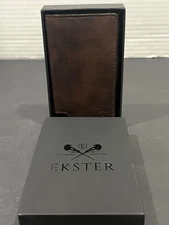 Ekster Parliament Wallet Classic Brown Leather  Excellent Condition In Box