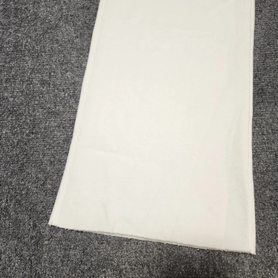 Aeropostale Sweatpants Womens Medium White Fleece Wide Leg Raw Hem Y2K - Image 3 of 4