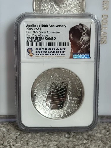 2019-P S$1 Apollo 11 50th Anniversary NGC PF 69 ULTRA CAMEO First Day Issue