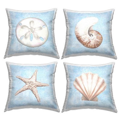 Stupell Aquatic Seashell Beach Water Printed Outdoor Throw