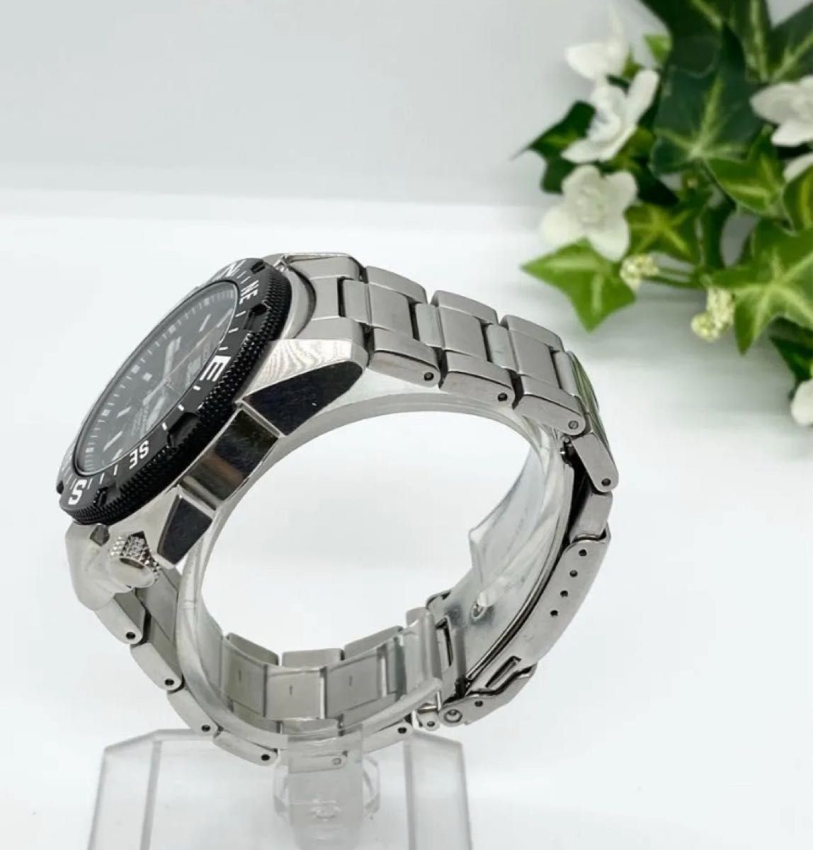 Seiko 5 Sports 7S36-02P0 Automatic Japan | Compass Bezel | Black