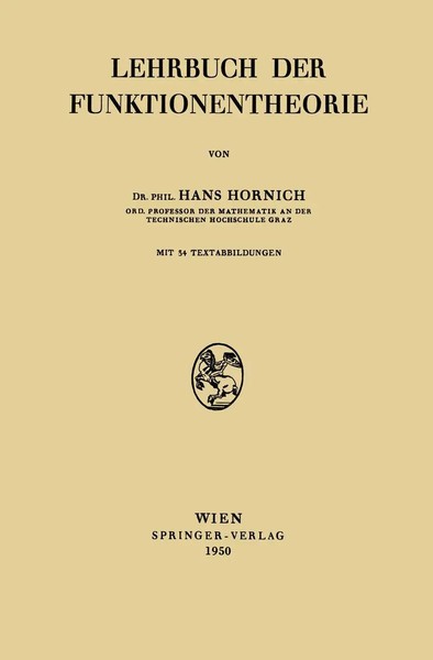 Hans Hornich | Lehrbuch Der Funktionentheorie | Taschenbuch | Deutsch (2012)-image