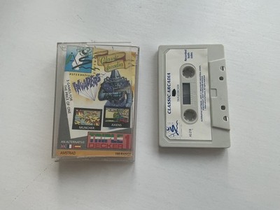 Invaders Muncher Axiens Amstrad CPC Tape Manual Box Vintage Computerspiel Arcade (22