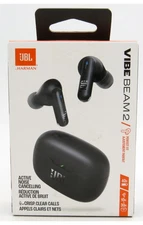 JBL Vibe Beam 2 True Wireless Bluetooth Noise Cancelling Earbuds Black Excellent