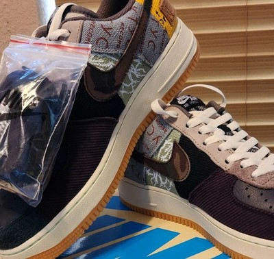 2019 Nike Air Force 1 x Travis Scott 'Cactus Jack' Men's 9.5 VERY