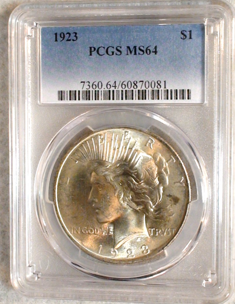 1923 P Peace Dollar PCGS MS64 UNCIRCULATED $1 Coin BUY IT NOW!