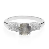 Cavill Ring Sterlingsilber 925 Spektrolith 0,73Ct WeißEr Topas Damen