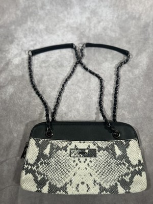 DKNY Metallic Python Skin Style Crossbody Handbag With Chain Strap NWOT