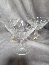 Set Of 3 Waterford Crystal Rosslare Champagne Tall Sherbet Glass 4 3/4" Retired