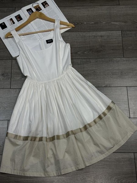 Women Armani Jeans Dress Beige Polyester 38 / M /