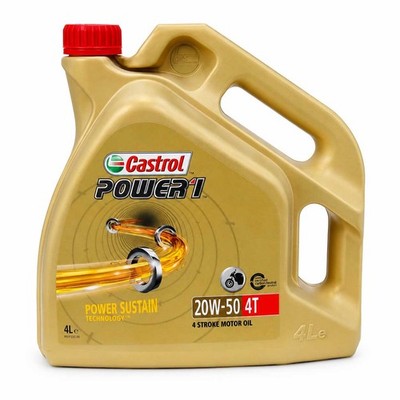 4L Castrol Power 1 4T 4 Takt 20W50 Motoröl API SN JASO MA2 Motorradöl Motorbike