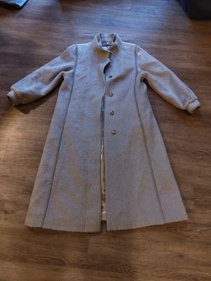 Basler Damenmantel 90% Lamawolle 10% Schurwolle Vintage   Gr. ca.XS (34)   113cm