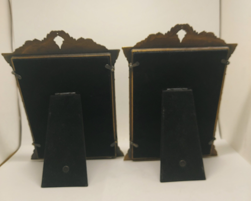 Vintage 2 verzierte bronzefarbene Metallrahmen im viktorianischen Antikstil für 5 Zoll x 7 Zoll Foto - Bild 11 von 15