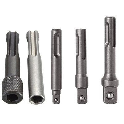 5pcs SDS Plus 1/4'' 3/8'' 1/2'' Screwdriver Bit Hammer Drill Bit Accessories