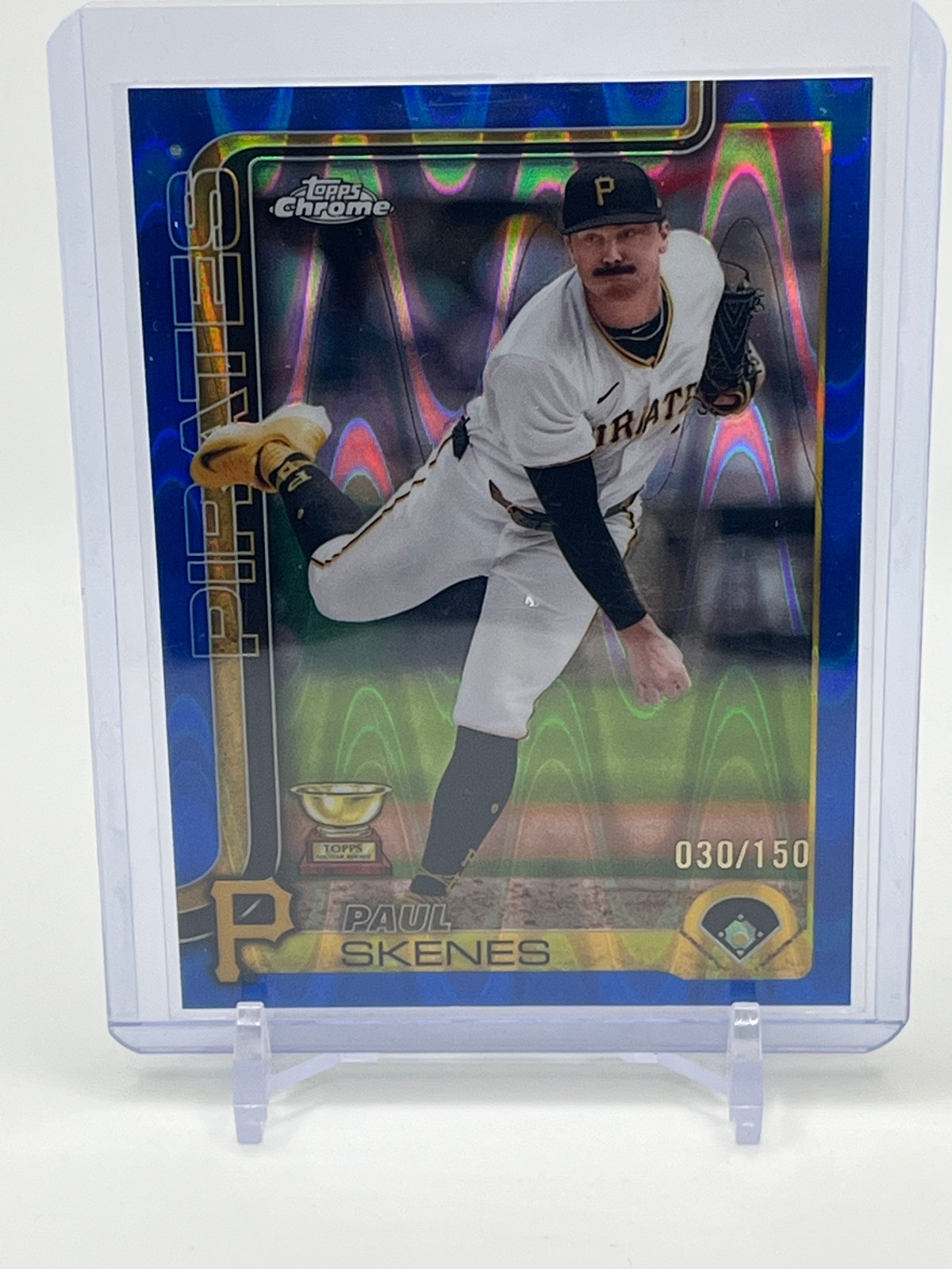 Paul Skenes 2025 Topps Chrome #300 Blue Lava /150