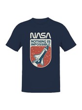 Officially Licensed Nasa Space Shuttle: Nothing is Impossible Men's T-shirt