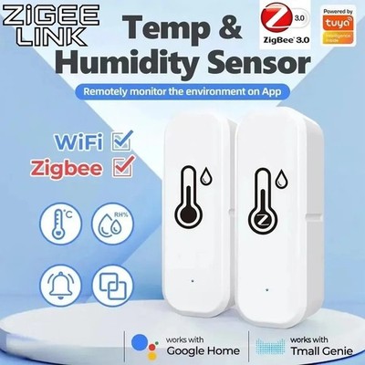 Zigbee 3.0 Temperature Humidity Sensor SmartThings Google Assistant Home Monitor
