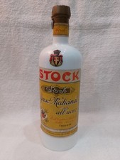 Stock Cognac Medicinal all'uovo sigillo Monarchia fasci bottiglia opalina liquor