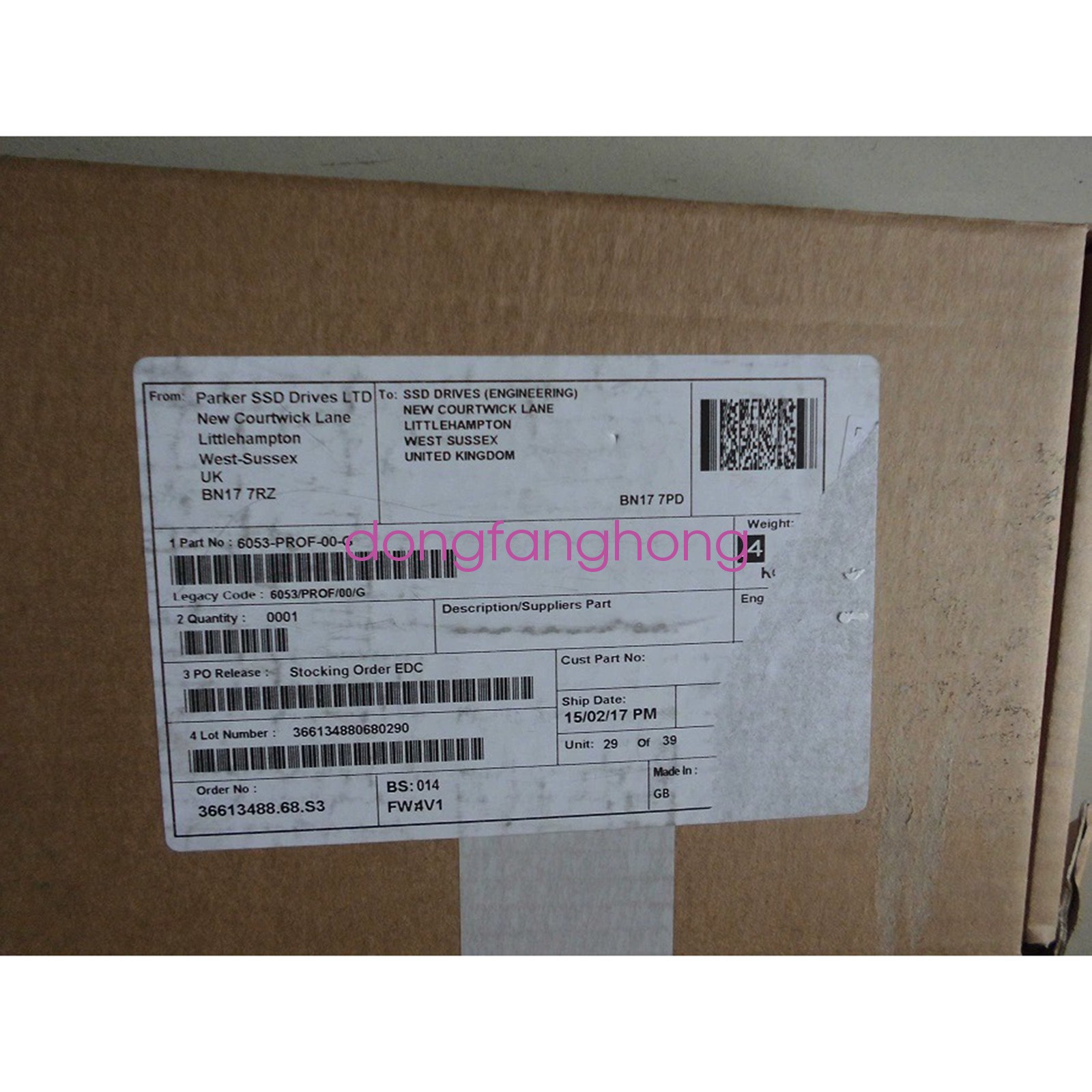 new parker 6053-PROF-00-G Inverter communication board 6053PROF00G FedEx or DHL