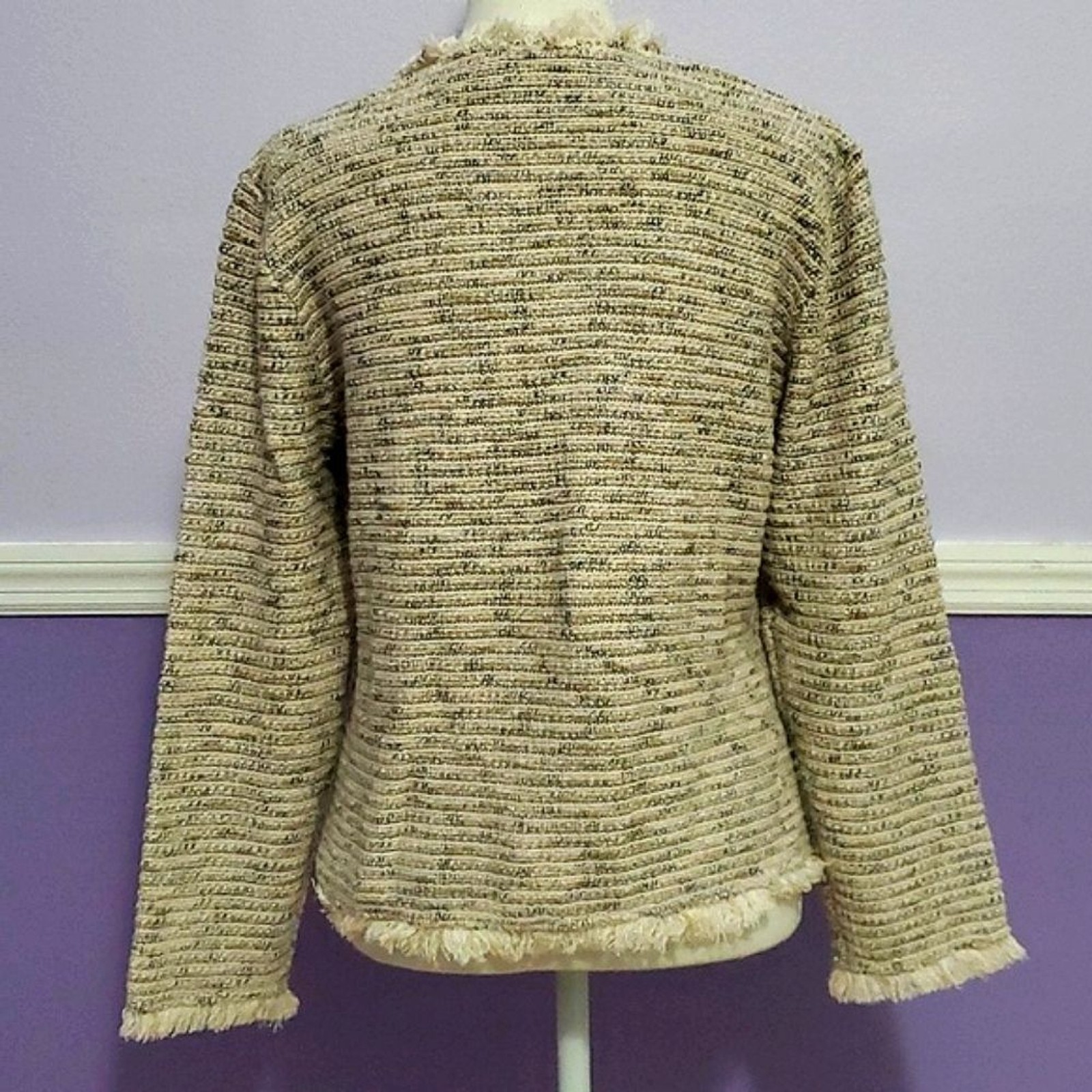 Coldwater Creek Earthy Boho Fringed Textured Dres… - image 5