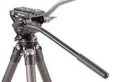 Leofoto BV-10 Fluid Head for Optics up to 11 lb w/Handle, Arca, Black, BV-10