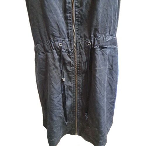 Lou & Grey Dress Women XS Zipper Utility Cargo Sleeveless Minimalist Black - Picture 2 of 8