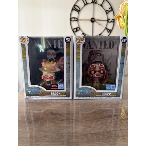 One piece Usopp and Brook wanted poster Funko Pop bundle of 2
