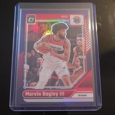 Optic Purple Parallel Marvin Bagley III #43 Washington Wizards Basketball Card