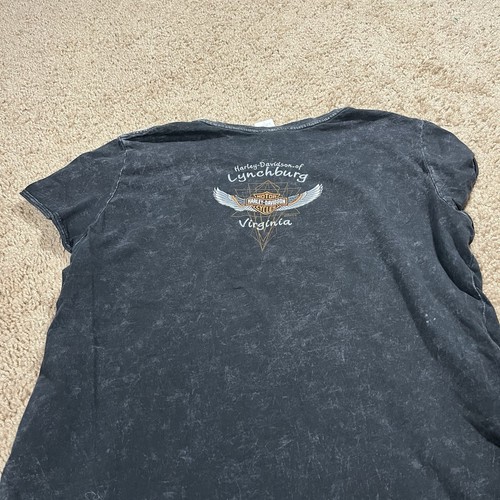 Women’s Vintage Y2K Harley-Davidson Graphic T-shirt, Double Sided, Size Large - Bild 5 von 6