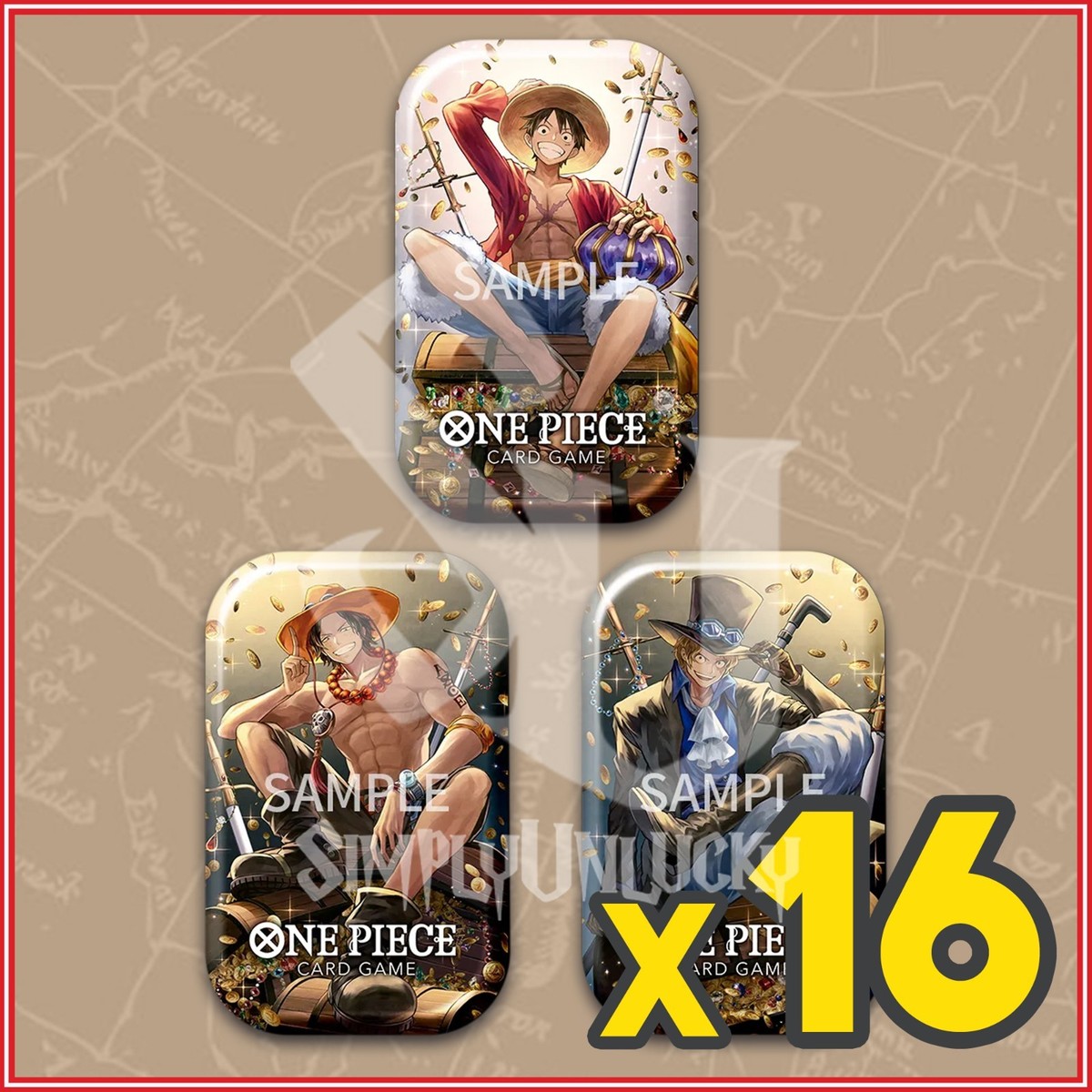 ワンピース　Tin Pack Set Vol.2 英語版 One Piece English TCG Luffy & Ace & Sabo Tin Pack Set Vol.2