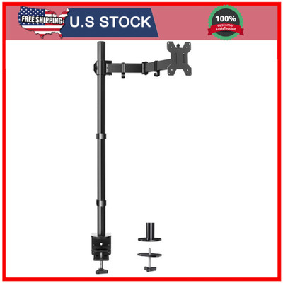 Extra Tall Single Monitor Desk Mount, 39 inch Pole VESA Stand for 13 to 32 in...