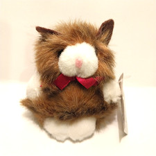 Russ Itty Bitty Kitties Orange Kitty Cat 3" Mini Plush Wearing Red Bow W/ Tag