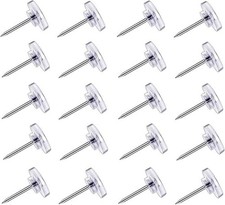 150 pcs Push Pins, Clear Thumb Tacks, Flat Thumb Tacks Steel Point & Clear Pins