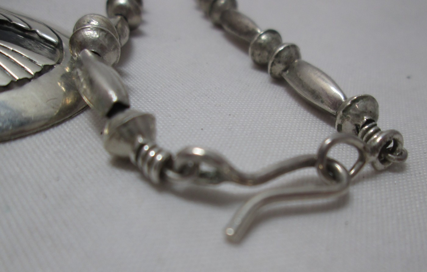 Navajo Native American Sterling Turquoise Coral Pendant Necklace Roy Vandever