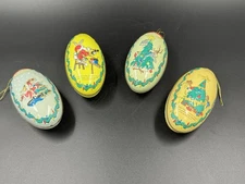 Looney Tunes 1997 Russell Stover Egg Shaped Ornaments-Set of 4 - Empty