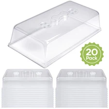 20 Pack Heavy Duty 5" Humidity Dome for 1020 Seed Starter Trays Cloning Lid