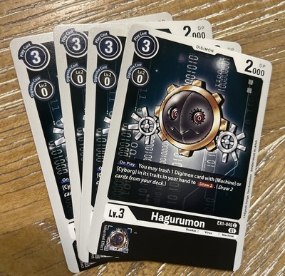 Hagurumon Ex1-045 C Classic Collection Digimon TCG NM Playset Of 4