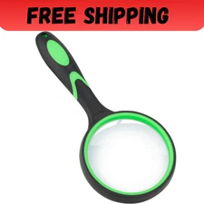 10X Shatterproof Magnifying Glass 10X Large Handheld Magnifying Glass for Senior