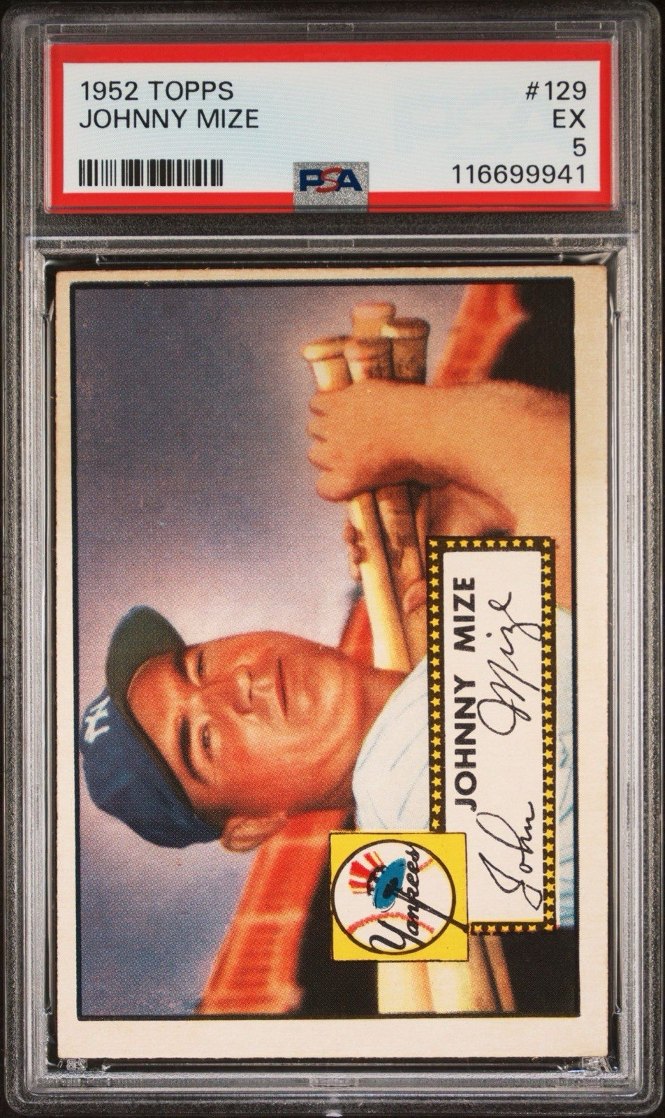 1952 Topps Johnny Mize #129 PSA 5