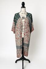 Cupshe Boho Floral Kimono Cover-Up Open Front Beach Cardigan, One Size