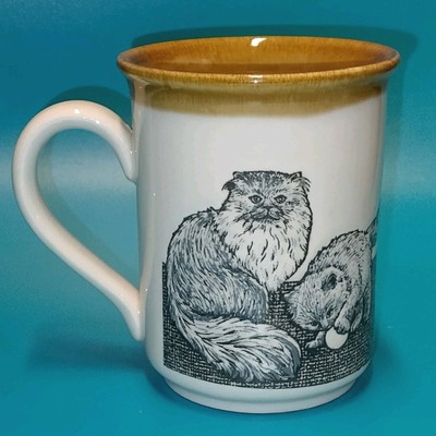 Biltons Persian Cat Stoneware Vtg Coffee Mug Coloroll England World Bazaar