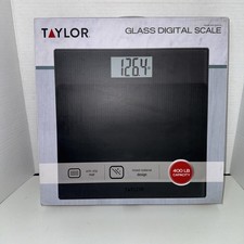 Taylor Smart Digital Body Scale Tempered Glass Platform 400 lb Capacity New