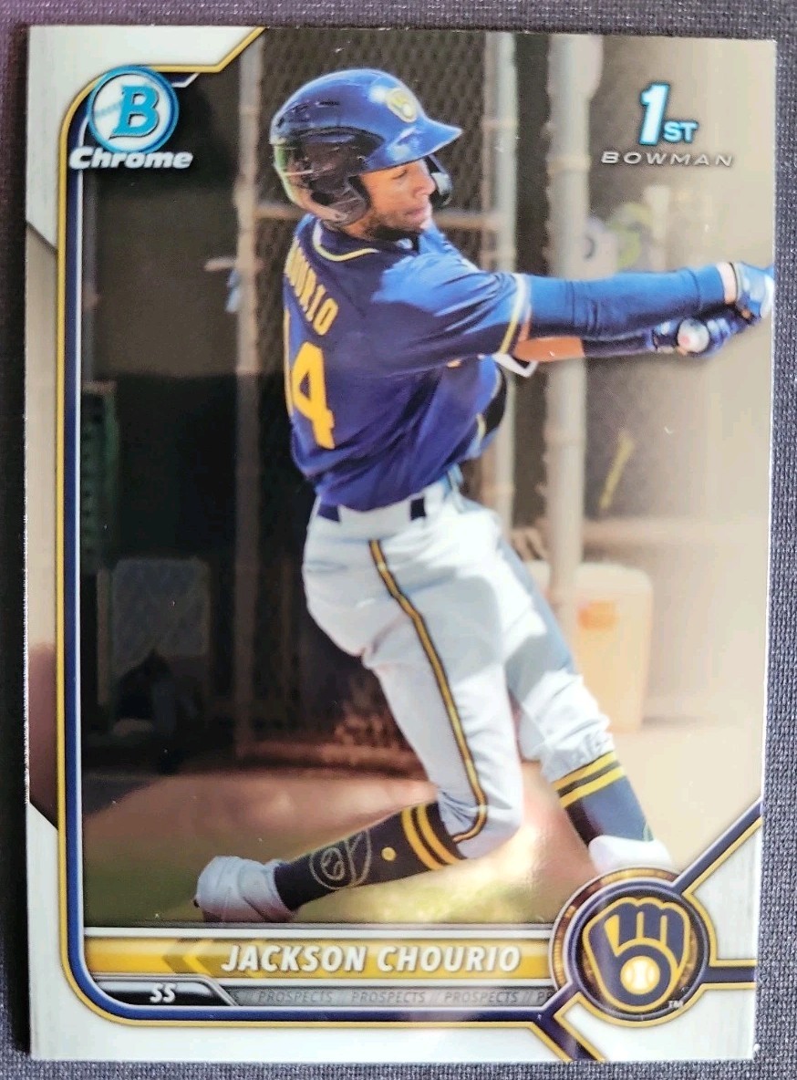 Jackson Chourio 2022 Bowman 1st Chrome  #BCP-79 Milwaukee Brewers 1st Bowman